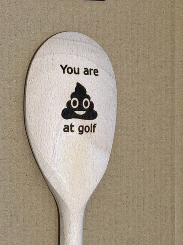 Personalised golf wooden spoon - golf,