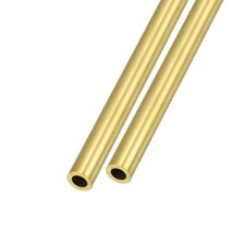 Brass Tube (8mm OD x 1.5mm Wall T x 300mm L) 2Pcs, Straight Tubing