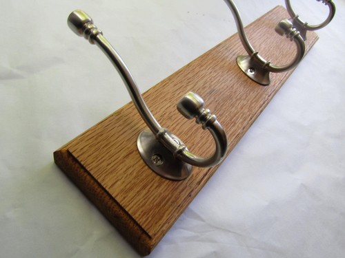 Rustic oak coat hook - coat,