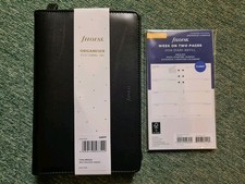 Genuine Filofax Metropol Personal Zip Organiser Black with 2026 Diary Brand New