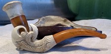 Antique Meerschaum Pipe Carved