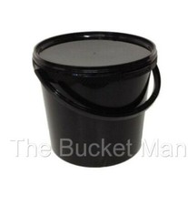 15 L Ltr Litre Black Plastic