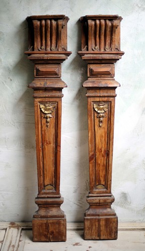 Pair antique fireplace - pair,