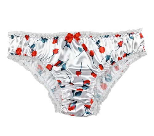 Satin floral frilly sissy - floral,