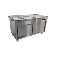 Heittox 8 Pan Wet Bain Marie With Hot Cupboard