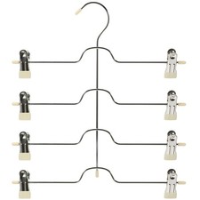  Multi-functional Pants Rack Clothes Hangers with Clips Multiple Skirt