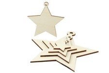 Wooden MDF Stars Christmas