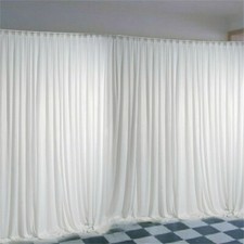 10ft Silk White Backdrop Drapes Curtain Wedding Ceremony Party Home Window Decor