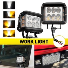 2x LED Light Bar Cube 4" Amber