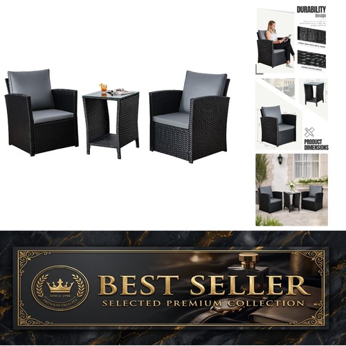 Rattan garden furniture set - garden,