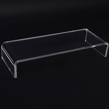 Tavolino Alzata Plexiglass trasparente Porta tv Lcd Monitor 50x15x20H Spess 10mm