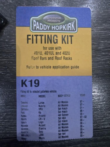 Paddy hopkirk roof bar - roof,