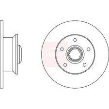 2x Brake Discs Solid For VW
