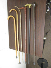 VINTAGE WALKING STICKS X 6 JOB