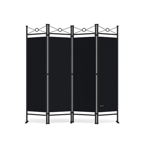 Black panel folding room - black, 4