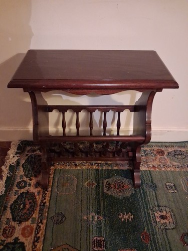 Vintage wooden magazine rack - vintage,