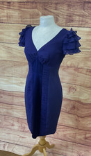 KAREN MILLEN Purple Silk Trim Pencil Dress, Special Occasion/Party, SIZE 12