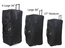 Large 34” 32" 30" 27" Travel Luggage Wheeled Trolley Holdall Suitcase Duffel Bag