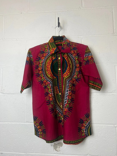 Vintage african print dashiki - african,