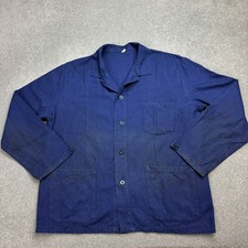 French Jacket Adult Extra Large Blue VTG Military Chore Work Wear Outdoor Mens