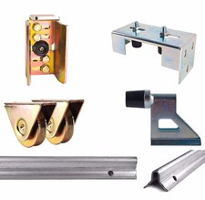 Concrete in Sliding Gate up to 4.5m Long kit track stop keep Bolt on wheels