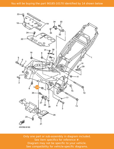 Yamaha nut self locking - nut,, self-locking