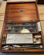 Antique Reeves & Sons Students Colour Box No.30 With Paints