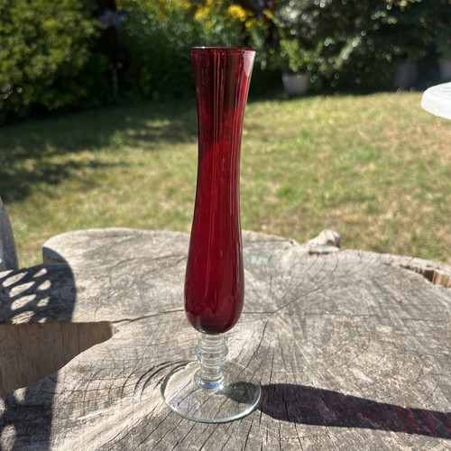 Vintage dark red ruby - red, glass