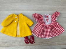 Vintage Faerie Glen Coat, Dress and Shoes 16”-18” Doll Outfit  /Tiny Tears