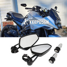 7/8" Hollow Handlbar Bar End Mirrors Rearview For Suzuki GSX-S Katana 750 1000
