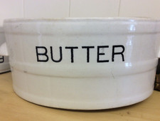 BUTTER DISH ANTIQUE LARGE OVAL