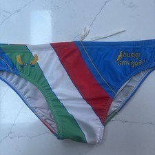 Men’s Budgy Smugglers Swim Wear Gym Pool Medium 34”  Italy 🇮🇹 flag Rugby