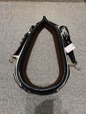 Horse Driving Collar 23” Black Patent Leather Set - Hames, Traces Carrier