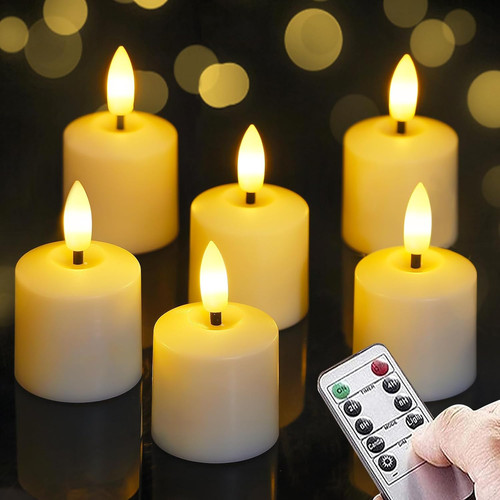 Small flickering tea light - small,
