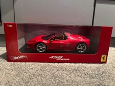 1:18 Hot Wheels Ferrari 458 Spider Diecast Model Car 
