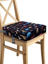 Toddler Booster Seat with Straps Kid Adjustable   Chair Pad Increasing Cushion