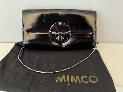 Mimco black leather - clutch, bag
