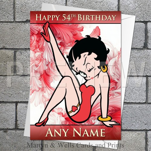 Betty boop birthday card 5x7 - boop,