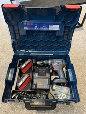 BOSCH PRO CORDLESS IMPACT COMBI DRILL GSB 18V-55 + 2 Batteries BARELY USED VGC