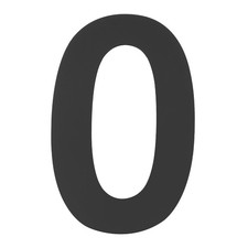 0 House Numbers Self-Adhesive for Outside Stick On 3.5" x 2", 1 Pcs