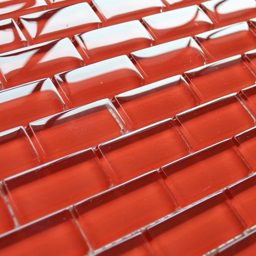 Cut sample cherry red glass - red,