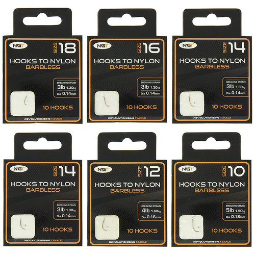 Ngt barbless hooks - x,
