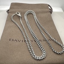 David Yurman 925 Sterling Silver  2.7mm Round Box Chain 26”