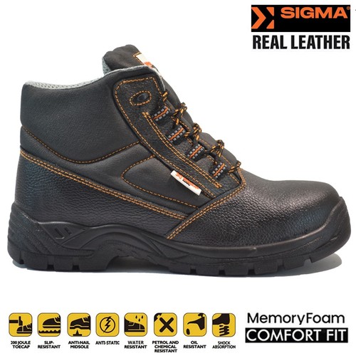 Ladies leather safety steel - leather,