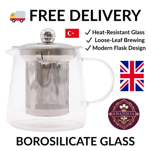 Glass teapot with infuser - teapot,
