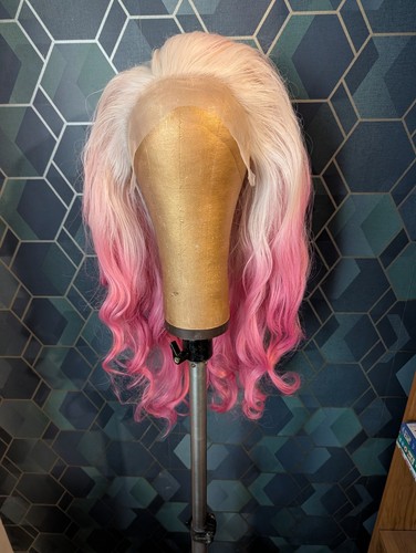White and pink ombre - pink,