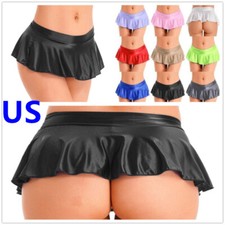 Sexy Womens Pleated Mini Skirt Schoolgirl Micro Short Dress Cosplay Clubwear