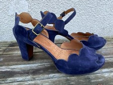 CHIE MIHARA BLUE SUEDE LEATHER