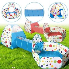 3 In1 Ocean Kids Baby Play Tent Pop UP Playhouse Baby Tunnel Ball Pit Portable