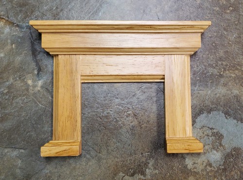 Dollhouse fireplace wood - fireplace,